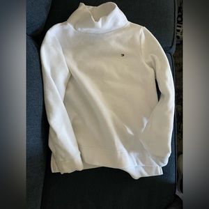Small white Fila fleece pullover.  Like new condition